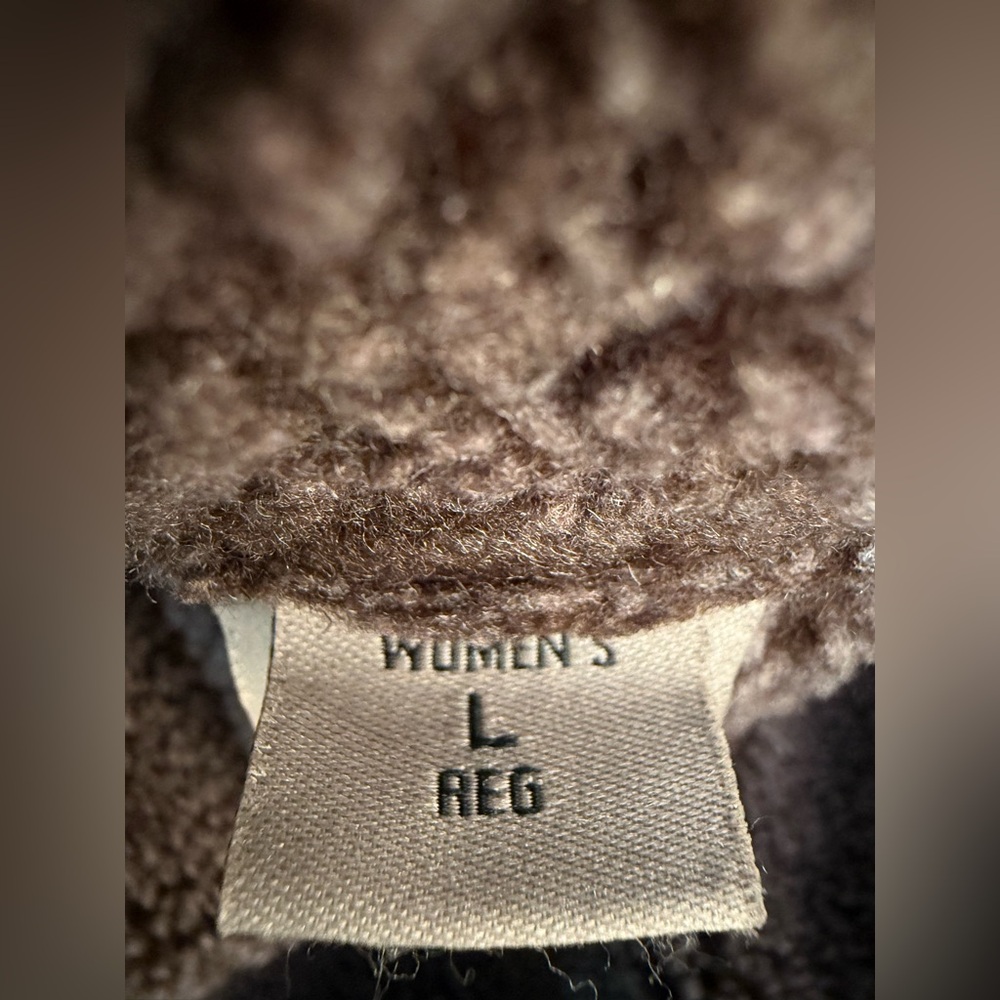 L. L. Bean Brown sherpa faux fur suede coat - Picture 11 of 11